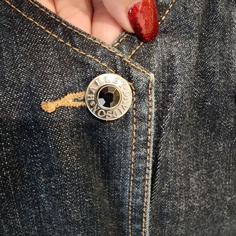 Harley-Davidson Dark Blue Denim with Silver Button